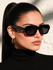 Unisex Vintage Trendy Leopard Print Frame Rectangular Sunglasses, Retro Casual Sunglasses for Everyday Use, Fashion Accessories for Outdoor Activities