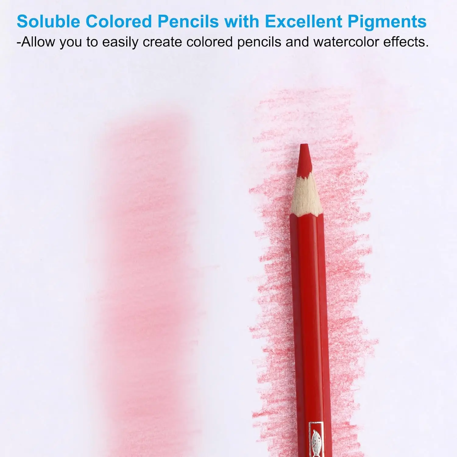 12Pcs Water Soluble Watercolor Pencils for Blending, Coloring, Sketch Drawing, Painting, Black 12Pcs Water Soluble Watercolor Pencils for Blending, Coloring, Sketch Drawing, Painting, Black