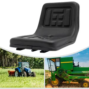 CNCEST Premium Tractor Seat for Various Machines Ergonomic Design Iron Sponge PVC Black Color Adjustable 15cm Seat Distance 100kg Load Capacity