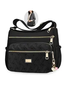 High-Quality Large Designer Heart Buckle Zipper Multi-Pocket Women's Shoulder Crossbody Bag, Work Shopping Party Casual Sling Backpack, Fashionable Crossbody Bag