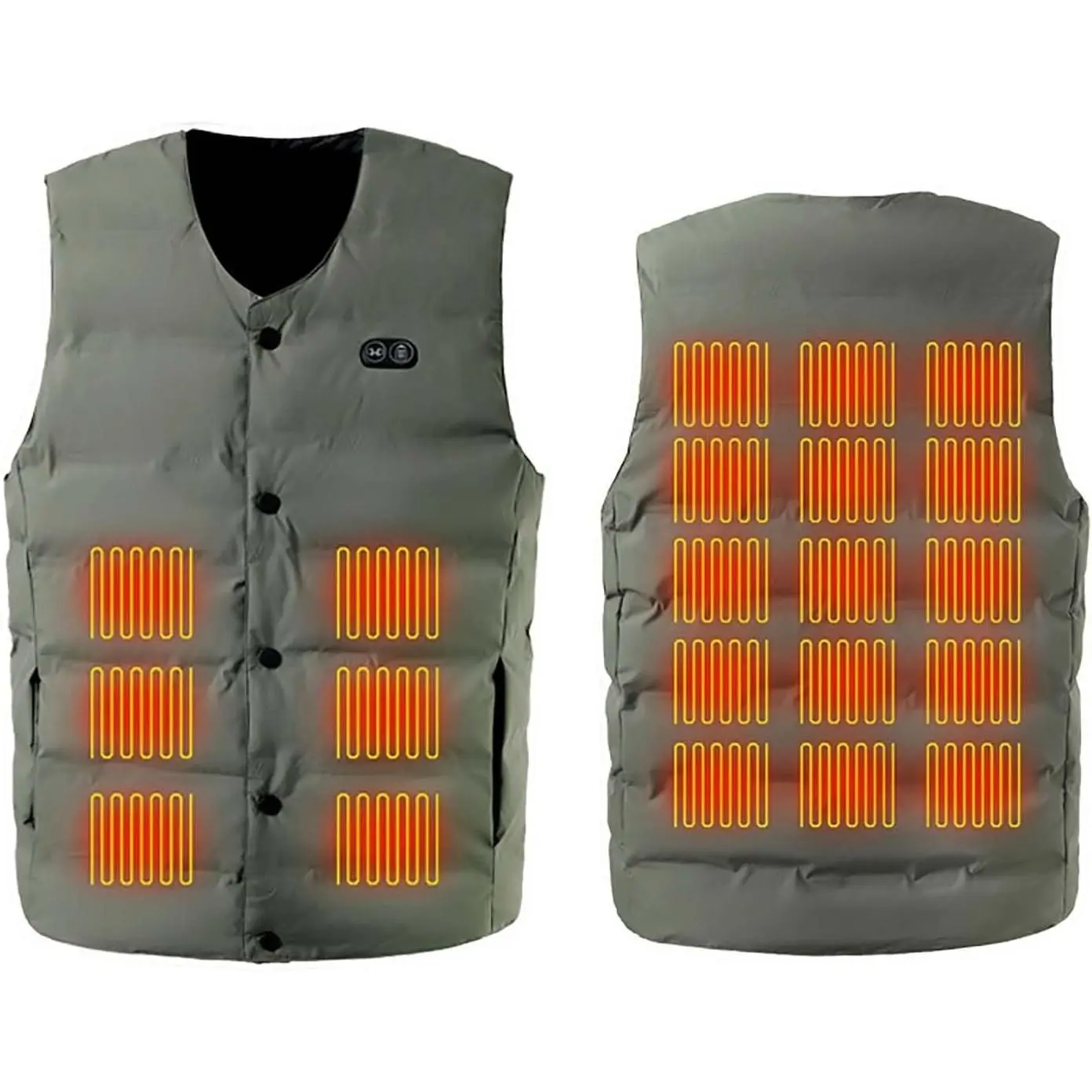 Men's Heated Vest, Lightweight Sleeveless Thermal Tops with USB Battery Pack and 3 Heat Settings for Outdoor Work, Skiing & Hunting, Menswear, Machine Washing, Thermal Fabric