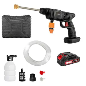 Wireless High Pressure Car Wash Machine, Portable Handheld 6-In-1 Nozzle, 1500mah Lithium-Ion Battery, Home & Outdoor Cleaning Tool