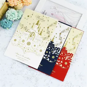 Wedding Invitation Set - 20 Pieces | Includes Outer Shell, Inner Insert, Envelope & Sticker | Printing Service Available