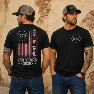 We The People Shirt, 250th Anniversary USA, 1776 To 2026 Tee, Patriotic Mens Top, Veteran Gift, 4th Of July Apparel, Trending 4th of July Day Tee, Casual Outfit, Comfortable Menswear & Womenswear Top, Perfect Gift For Men and Women, Ju10