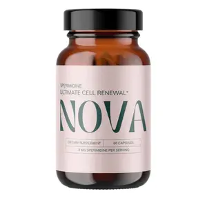 NOVA Ultimate Cell Renewal Spermidine Supplements Organic Anti-Aging Wheat Germ with High Spermidine Zinc & Thiamine for Optimal Autophagy 60 Capsules Pack of 1