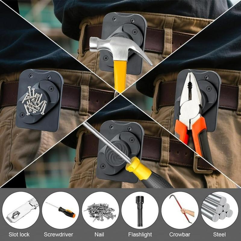 Magnetic tool holder - strong clip-in belt magnetic leather case