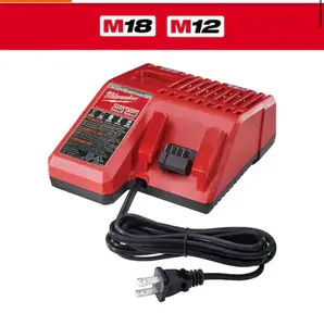 Milwaukee M12 & M18 12-Volt/18-Volt Lithium-Ion Multi-Voltage Battery Charger for Efficient Charging & Full Charge Monitoring