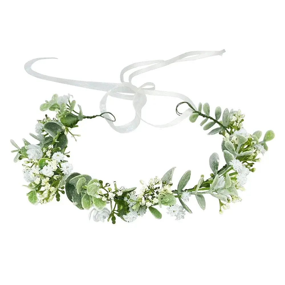 Flower Crown Headpiece for Female, Boho Floral Hair Vine with Synthetic Silk Flowers, Handmade Pliable Elegant Crown Design, Easy-Fit for Weddings, Festivals & Evening Wear, Family, Adjustable