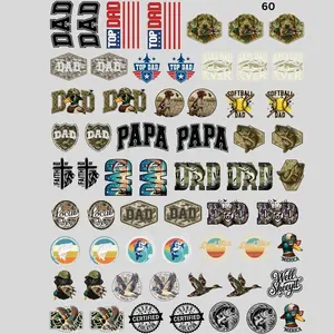 Dad Hat DTF 60 Transfers Ready to Press Hot Peel American Flag Design for Fitted Trucker Hats  Graphics Tops