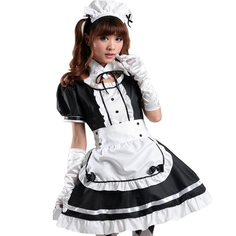 Women's Cosplay French Apron Maid Fancy Dress Costume