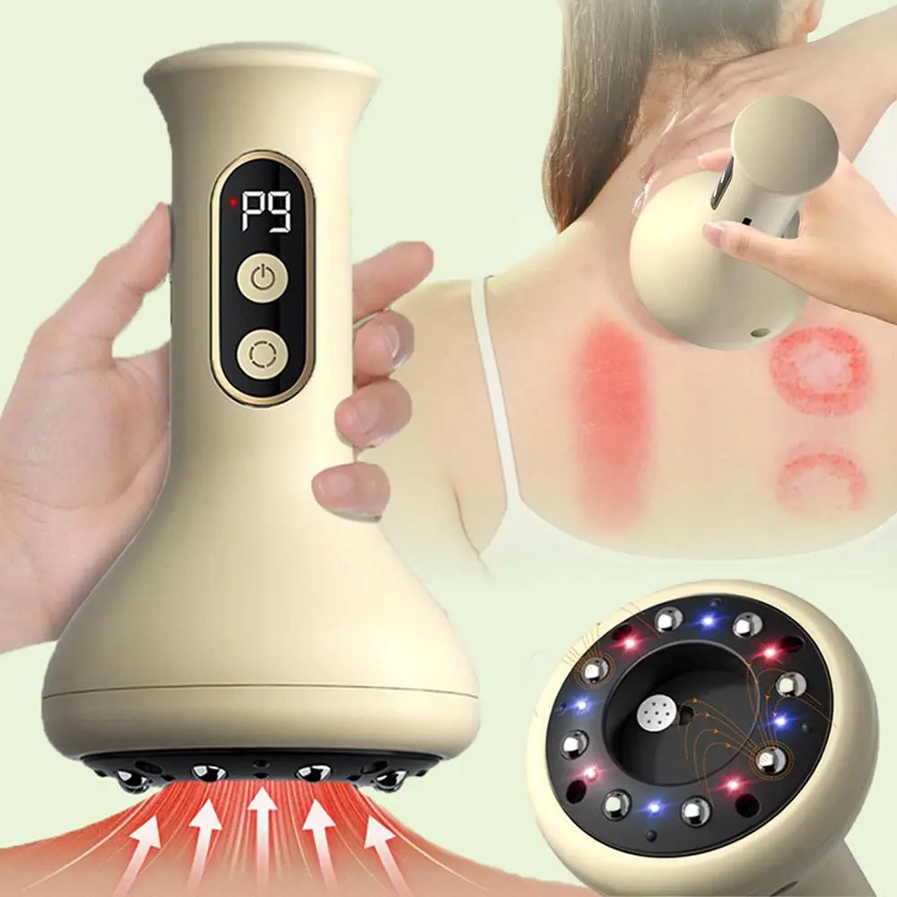 Body Cupping Massager, Smart Cupping Machine with 9-Level Adjustable Vacuum and LED Heat, USB-Rechargeable Body Shaping Massage & Relaxation Tool, Usb Rechargeable Massagers