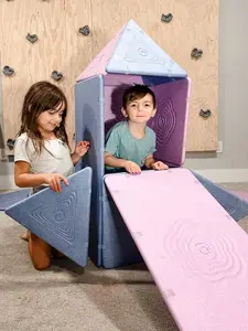 18-Piece Magnetic Fort Building Playhouse Panels, Lightweight Panels with Built-in Magnets