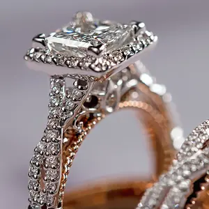 Women's Elegant Rhinestone Decorated Ring, Fashion Rings Jewelry, Trendy All-match & Exquisite Jewelry, Stackable RingsPlated Stackable Ring Set for Women Perfect for Weddings Engagements Promises and Bridal Eternity Moments Ideal Gift  Valentine’s Days