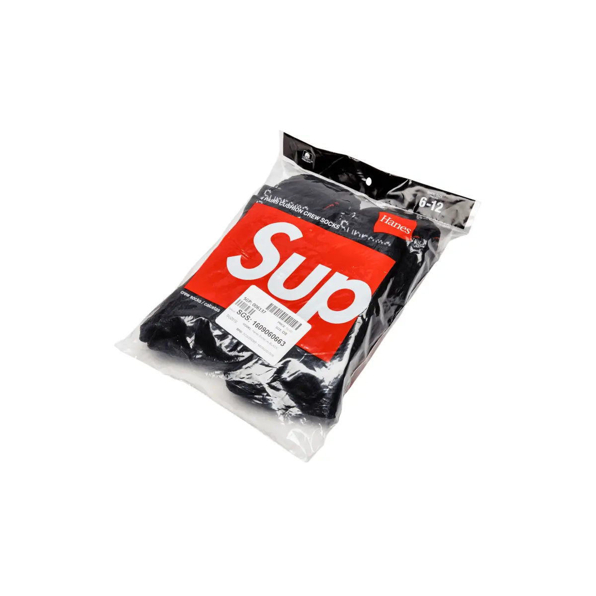 Hanes Socks (4) "Black" SU2010