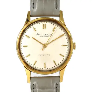 Pre-owned IWC 18K Yellow Gold (Au750) Small Leather Goods Old Inter Au750 Automatic