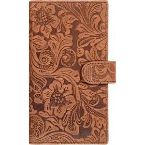 Checkbook Cover Slim Minimalist For Men with RFID Blocking Credit Card Holder Wallet