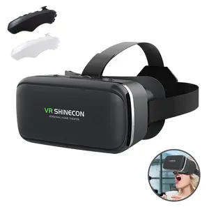 VRSHINECON 4K Smart Wearable VR Headset with Controllers - IMAX 3D Theater, Adjustable IPD & Focus - Compatible with Smartphone (iPhone & Android) - Ideal Couple Gift for Movies & Games