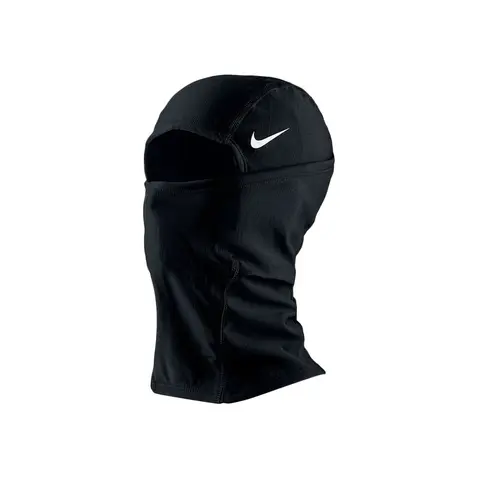 NIKE Pro Therma-FIT Hyperwarm Unisex Balaclava-Style Thermal Ski Mask - Windproof Cold Weather Plain Dri-FIT Convertible Hood Face Cover for Skiing, One Size Universal Black/White