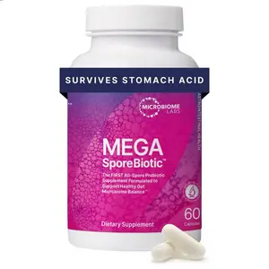 Microbiome Labs MegaSporeBiotic Spore-Based Probiotic Capsules – 60 Count, Shelf-Stable Formula