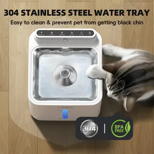 Wireless Pet Drinking Fountain, 5200 mAh, Wireless Design, 3L/101oz Automatic Wireless Cat Drinking Fountain with Motion Sensor, Suitable for Pets and Dogs