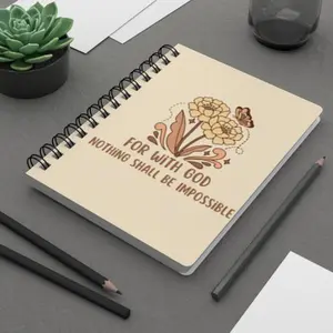Inspirational Spiral Bound Journal, Motivational Gift, Faith Journal, Prayer Journal, Daily Planner