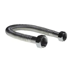 Falcon 1" x 3/4" x 3/4" ID Stainless Steel Water Flex Connectors