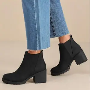Women's Lisbon Black High Heel Ankle Booties - Girl