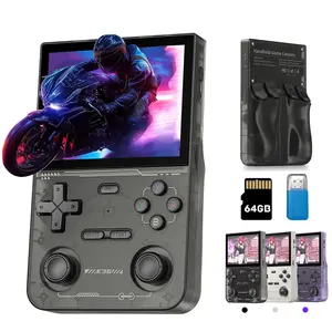 K36 Retro Handheld Game Console, 64G TF Card Portable Mini Retro Video Game Console, 3.5-inch IPS Screen, 640x480 Resolution Handheld Game Console, Protective