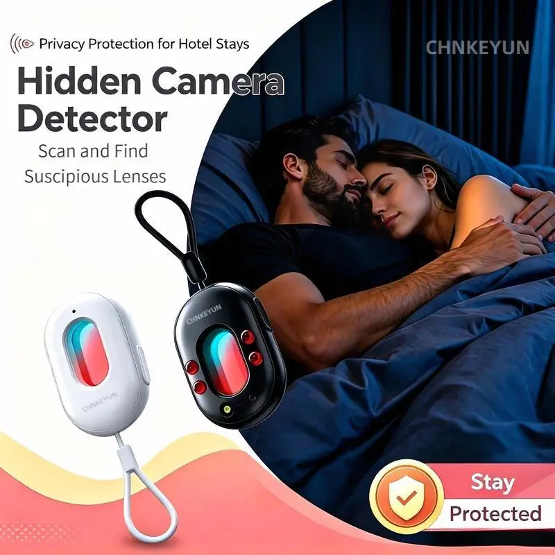 2026 Upgraded 2nd Gen Hidden Camera Detector–Infrared Lens Finder with 3D Spatial Detection Chip, Optical Filter & Infrared Spectrum Scanning, 3 Detection Modes, Sound & Vibration Alarm, LED Flashlight, Travel Privacy Security for Hotel Airbnb Home Office