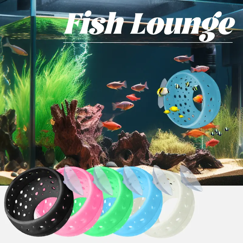 Fish Cave Lounge Suction Cup Hideout Fish Tank Plastic Decorations
