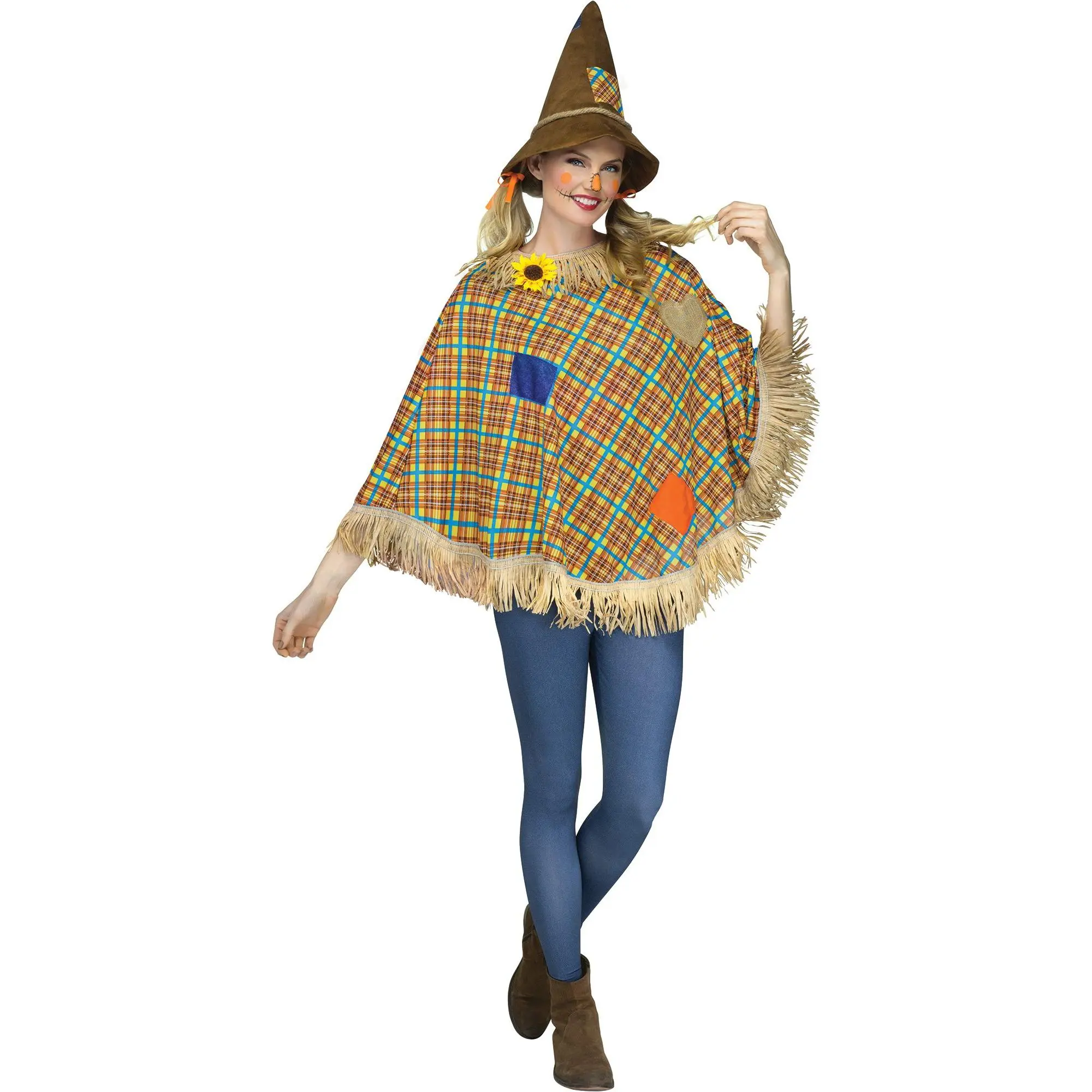 Adults Sweet Scarecrow Costume Poncho