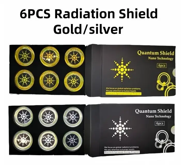 EMF Mitigation Anti-Radiation Stickers for Phone, Airpods, Fridge & Laptop - Gold/Silver EMF Reduction for Smartphones, Cases & Devices