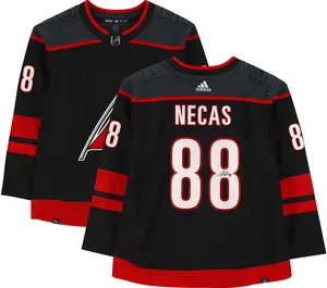 Martin Necas Carolina Hurricanes Autographed Black Adidas Authentic Jersey - Fanatics Authentic Certified