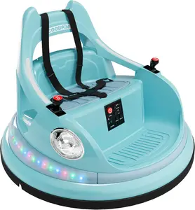 Electric Bumper Car for Kids, 12v Ride on Toddler Bumping Car w/Remote Control, LED Lights & 360 Degree Spin, ASTM Certified