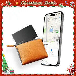 [Valentine's Day] Tukio Wallet Tracker Card, Wireless Charging Wallet Locator, Smart Tracker for Wallet(iOS Only), Wireless Positioning Tracker, Luggage, Phone, Passport & Other Items Tracking