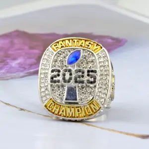 2025Massive Fantasy Football Championship Trophy Ring FFL WINIER MVP Collectible Gift Winners Bling promise rings engagement rings oval engagement ring wedding ring smart ring wedding ring set