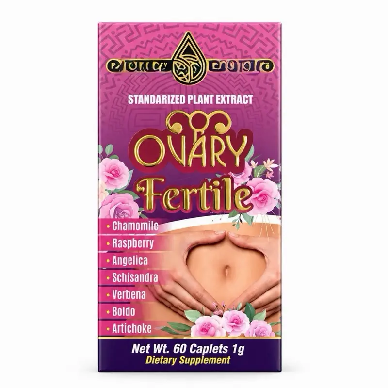 Ovary Fertile Herbal Supplement for Women – Hormonal Balance & Reproductive Support – 60 Caplets