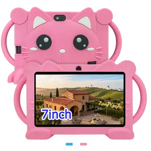 7-inch tablet, learning entertainment tablet, Android games, installation of educational software, parental control, multiple applications, supports internet access, no adapter, blue/pink, Christmas and holiday gifts