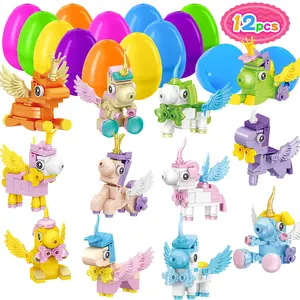 New Easter Egg Toys, Printed Plastic Fillable Eggs, DIY Bunny Capsule Toys, Ideal Easter Gifts for Kids