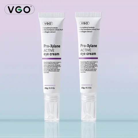 VGO Pro-Xylane Unscented Alcohol-Free Anti-Aging Eye Cream Tube - 15g Eye Tightener with Hyaluronic Acid, Natural Botanicals, Youth Boost, Hydration, Cream Texture, Dark Circles Treatment, Lifts & Firms for Sensitive, Acne-Prone, Normal Unisex Skin