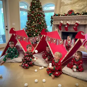 Gnome Christmas Party Sleepover Kit with Festive Decorations & Christmas Decor for Kids Sleepover Party or Birthday Party - Banners