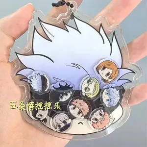 Kawaii Cartoon Action Figures Gojo Satoru Keychain Pendant Anime Jujutsu Kaisen Backpack Accessories Toys Boy Girl Holiday Gift