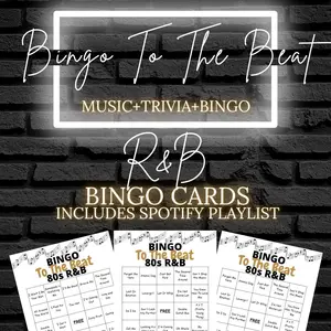 Bingo To The Beat 80s Music Bingo Game - Sing, Dance and Dab to the Best R&B Music of the Decade