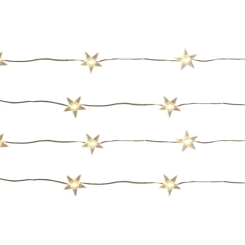 LED Star String Light Battery Powered 30 Lamps Twinkle Effect 9.8ft for Bedroom Party Wedding Christmas Tree Indoor Outdoor Decoration