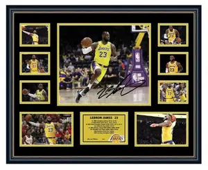 Lebron James LA Lakers Signed Limited Edition Memorabilia Frame