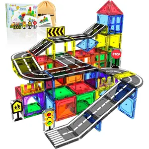 Magnetic Tiles - Road Set, Magnetic Building Blocks, Preschool Toys Gift  3+ Year Old Boys and Girls, Sensory Christmas Toys  Kids Aged 3-5 and 4-8, Ideas  Toddler with Autism