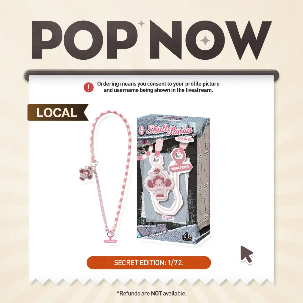 [POP NOW]  POP MART θ SKULLPANDA Off Mode Series Phone Lanyard Blind Box【Ship by Aug.19th】