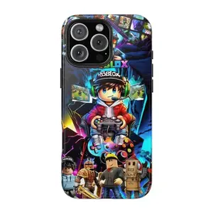 Roblox Waterproof Shockproof Protector Themed Phone Case Premium Matte Texture, Protection, Shockproof, Anti-Drop, Anti-Fingerprint For IPhone 17-12, Pro Max, Pro Plus, and Samsung S25-22 Protection Safety