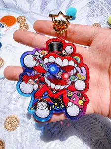 Caine? The Amazing Digital Circus - Colored Acrylic Glitter Keychain
