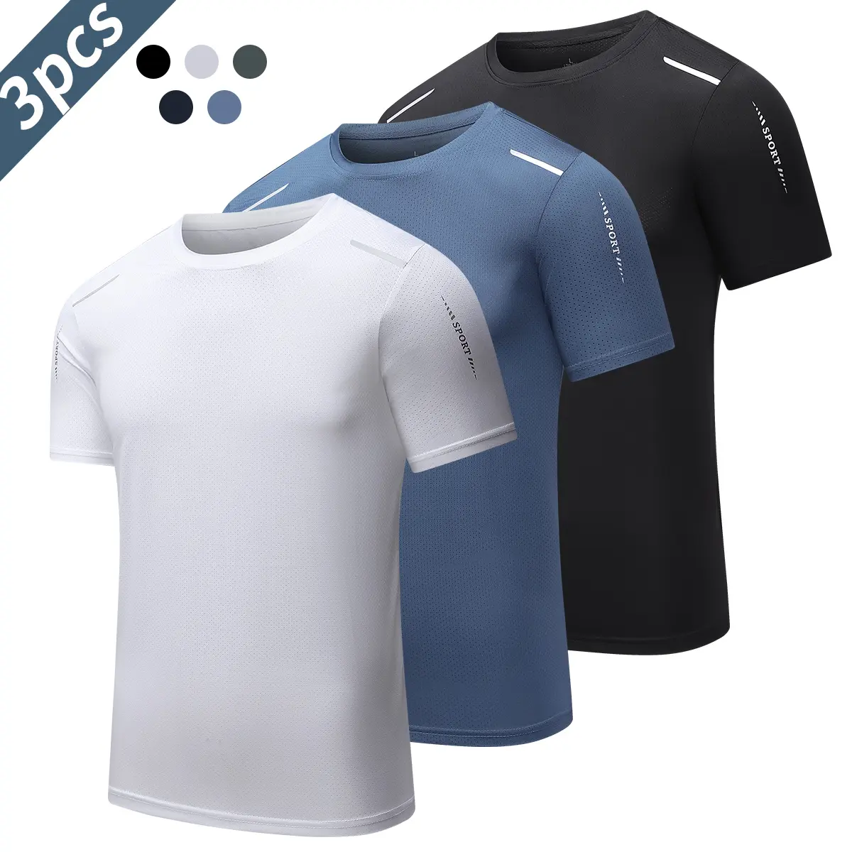 White - Light Blue - Black